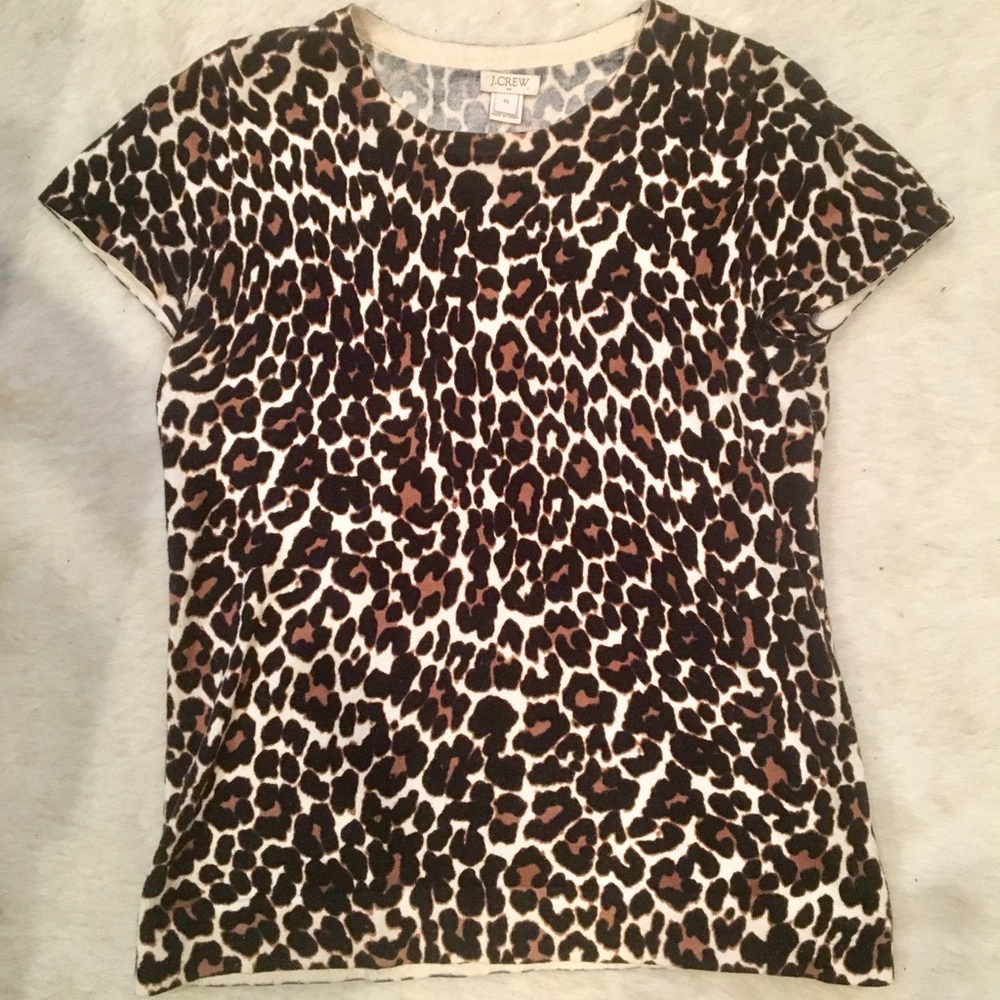 J Crew Factory Leopard Sweater Tee